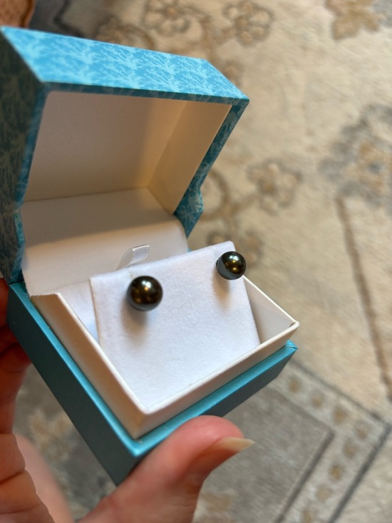 Jewelry - Maui Divers Elegant Tahitian Pearl Stud Earrings - Classic Women Jewelry